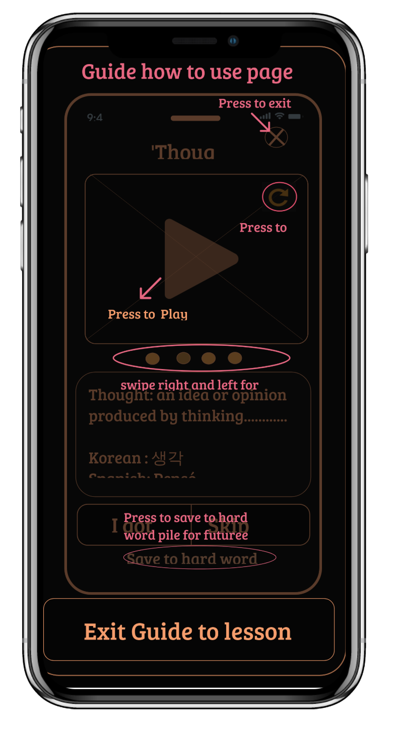 Choose native language screen