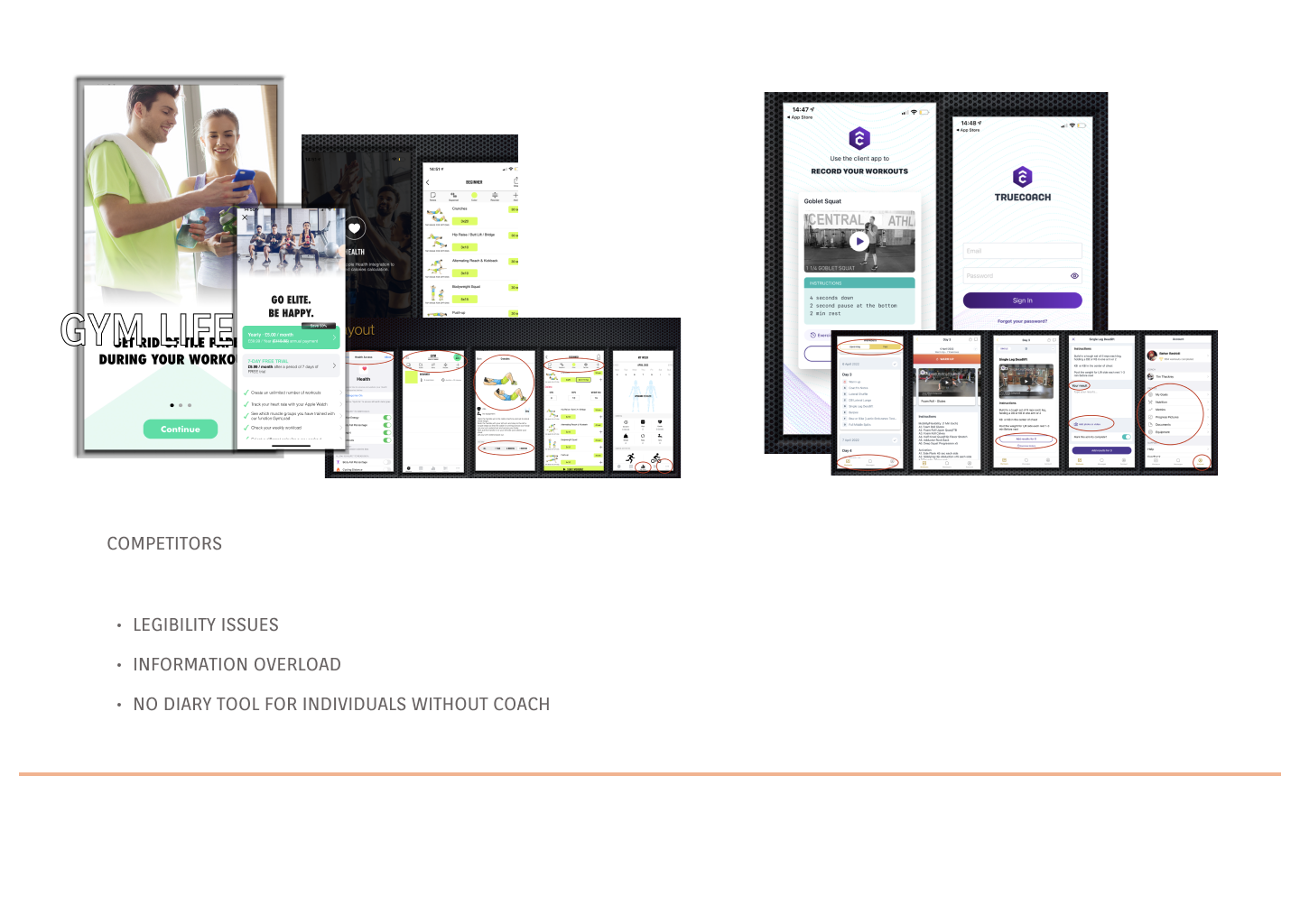 Competitor analysis — GymLife and TrueCoach