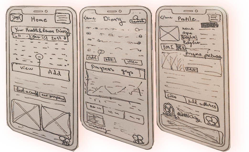 Paper prototype — onboarding flow